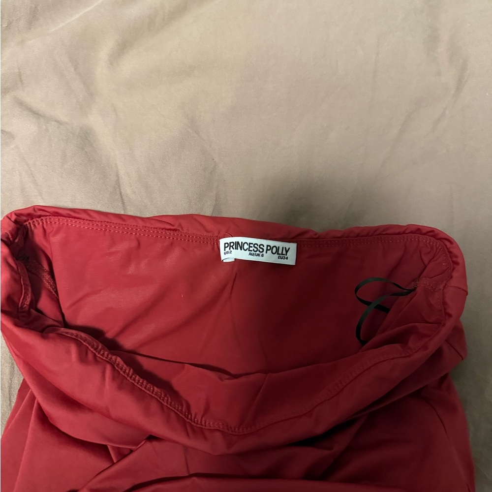 Princess Polly Crimson Puffer Coat